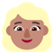 Woman- Medium Skin Tone- Blond Hair emoji on Microsoft